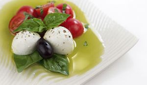 tomates huile d'olive et basilic