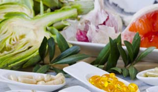nutriments aliments et gélules de nutriments
