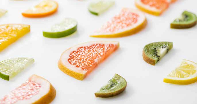 oranges, ciron, kiwis