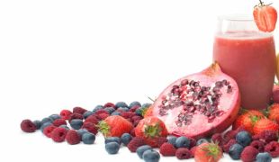 grenade et fruits rouges