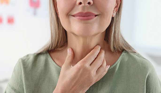 glande thyroide chez une femme