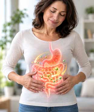femme qui digere ses complements alimentaires
